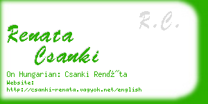 renata csanki business card